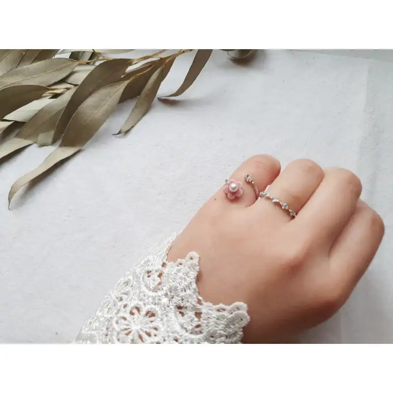 OSON - Handmade Flower Adjustable Ring