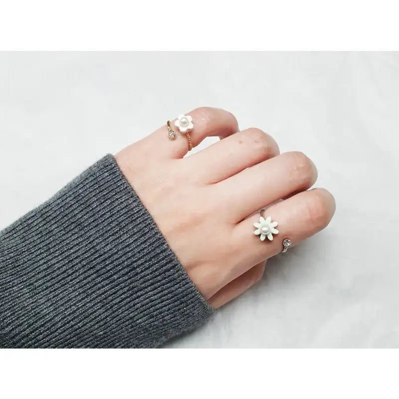 OSON - Handmade Flower Adjustable Ring