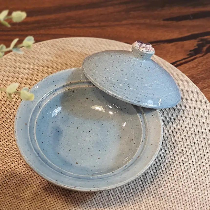 Bosan Pottery - Plum Blossom Porcelain Side Dish Bowl with Lid - Bosan Pottery - Home & Living, Accessories - Harumio