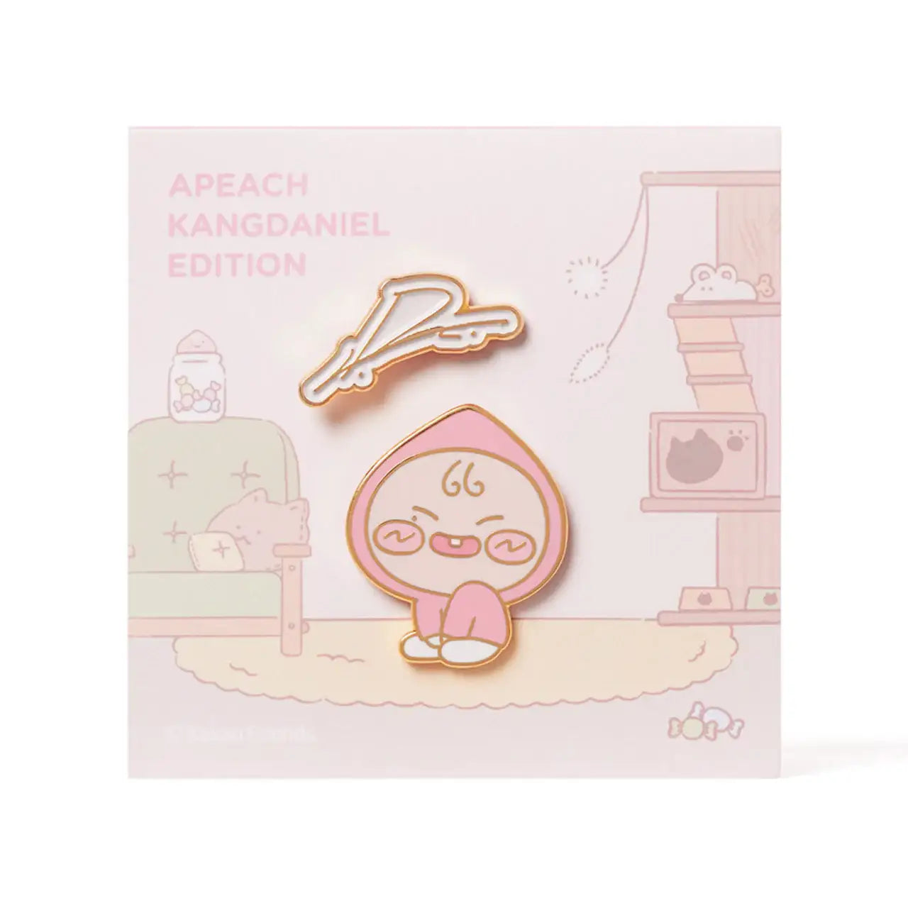 Apeach x KangDaniel - Apeach Pin Badge Set - Apeach x KangDaniel - Accessories - Harumio