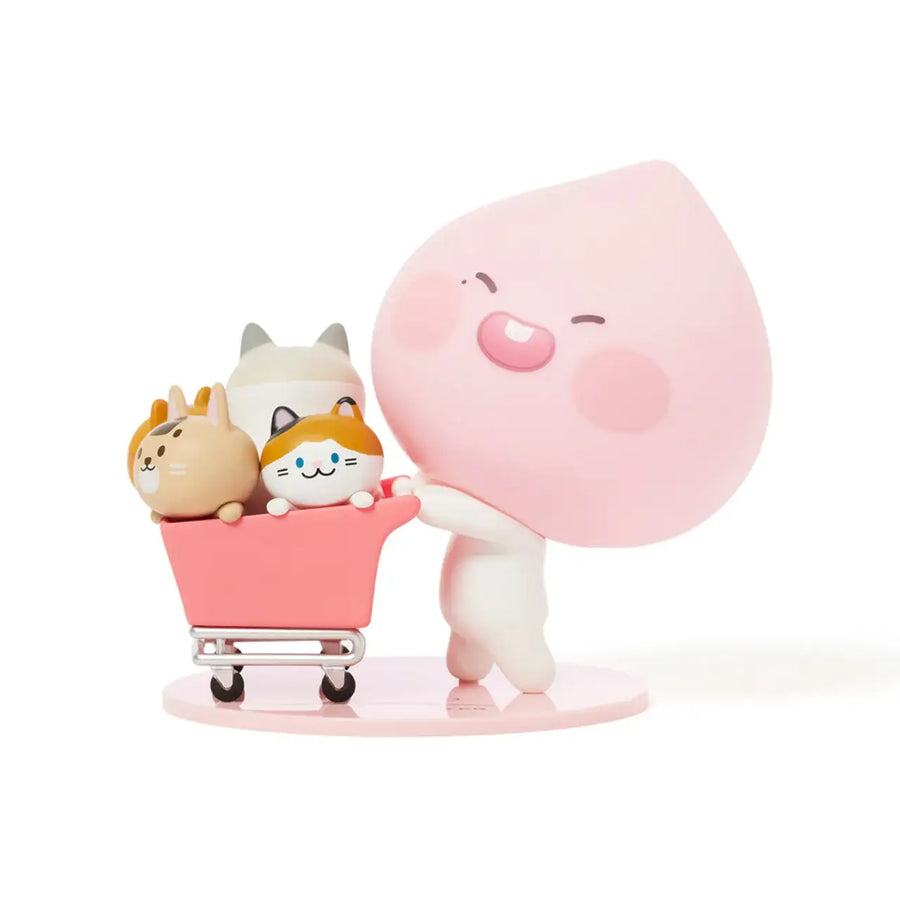 Apeach x KangDaniel - Apeach with Cats in Cart Doll Figure Set - Apeach x KangDaniel - Accessories - Harumio