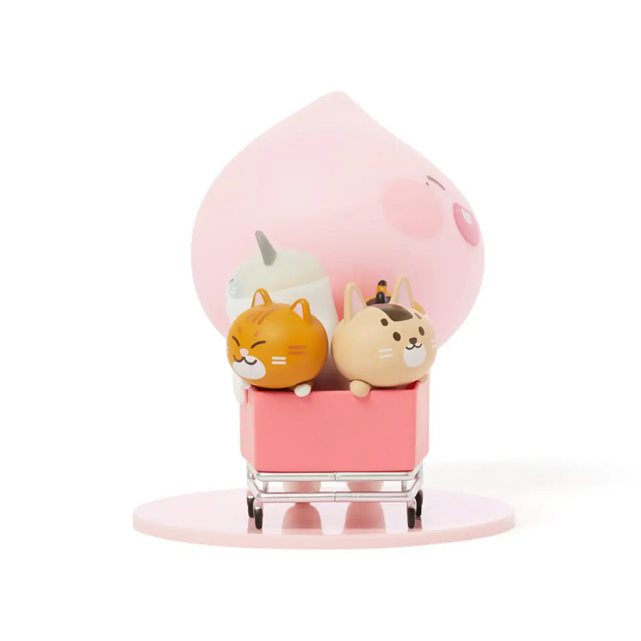 Apeach x KangDaniel - Apeach with Cats in Cart Doll Figure Set - Apeach x KangDaniel - Accessories - Harumio