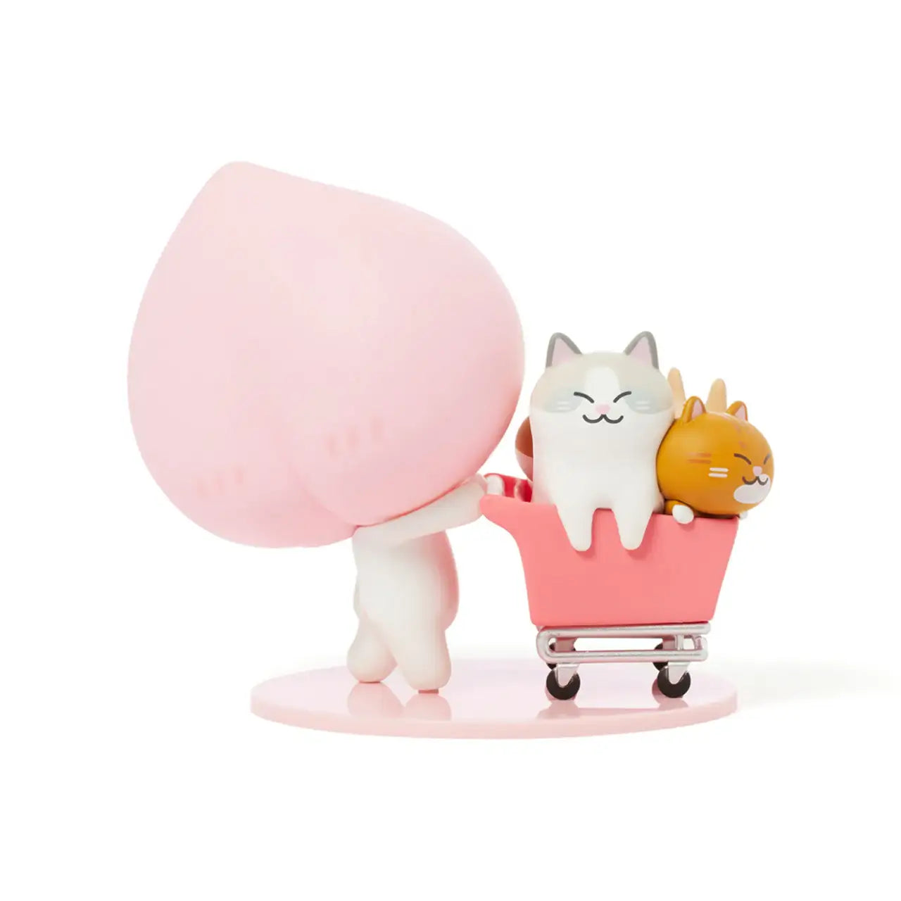 Apeach x KangDaniel - Apeach with Cats in Cart Doll Figure Set - Apeach x KangDaniel - Accessories - Harumio