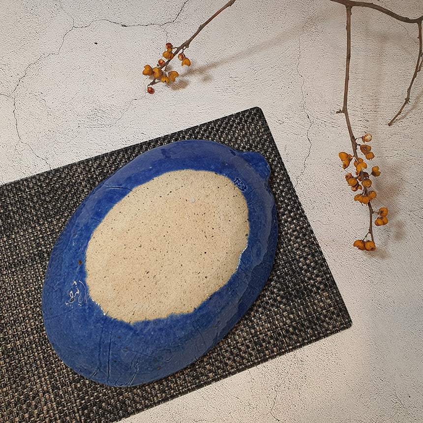 Bosan Pottery - Plum Blossom Porcelain Oval Plate - Bosan Pottery - Home & Living, Accessories - Harumio
