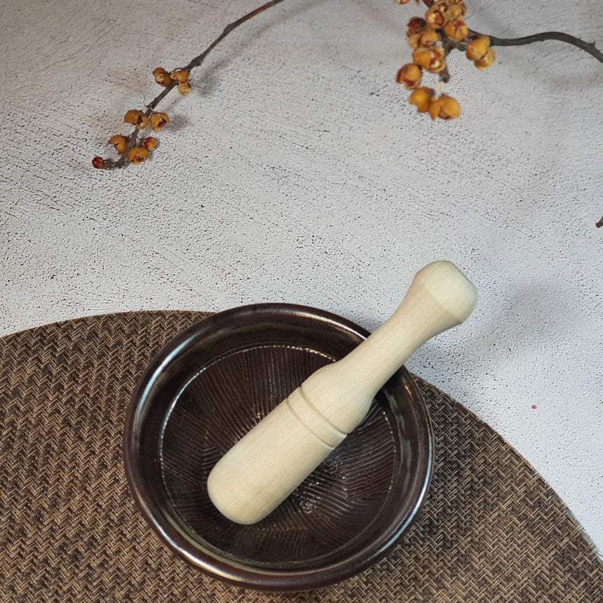 Bosan Pottery - Onggi Mortar with Pestle - Bosan Pottery - Home & Living, Accessories - Harumio