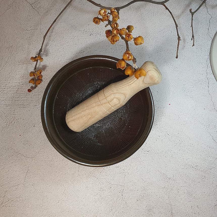 Bosan Pottery - Onggi Mortar with Pestle - Bosan Pottery - Home & Living, Accessories - Harumio
