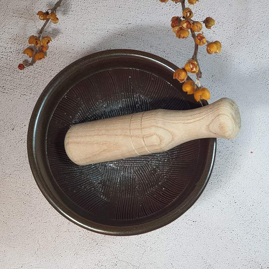 Bosan Pottery - Onggi Mortar with Pestle - Bosan Pottery - Home & Living, Accessories - Harumio