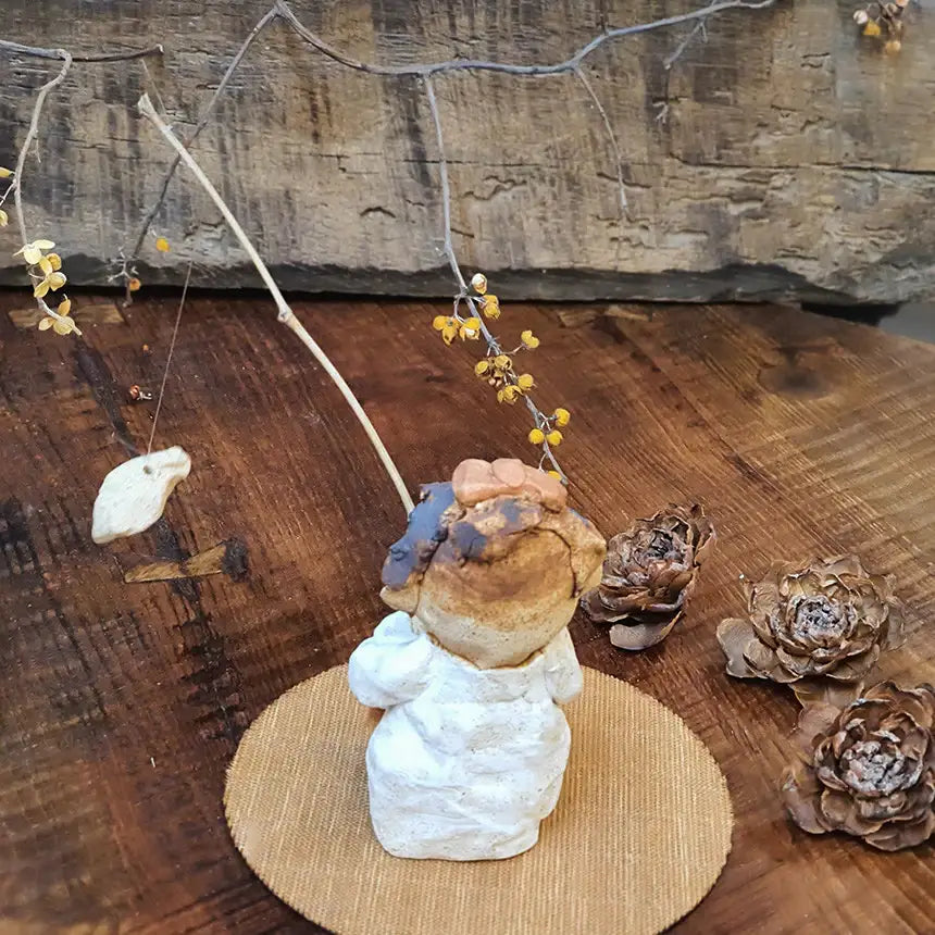 Bosan Pottery - Handmade Earthenware Happy Fishing Doll with Rod - Bosan Pottery - Home & Living, Accessories - Harumio