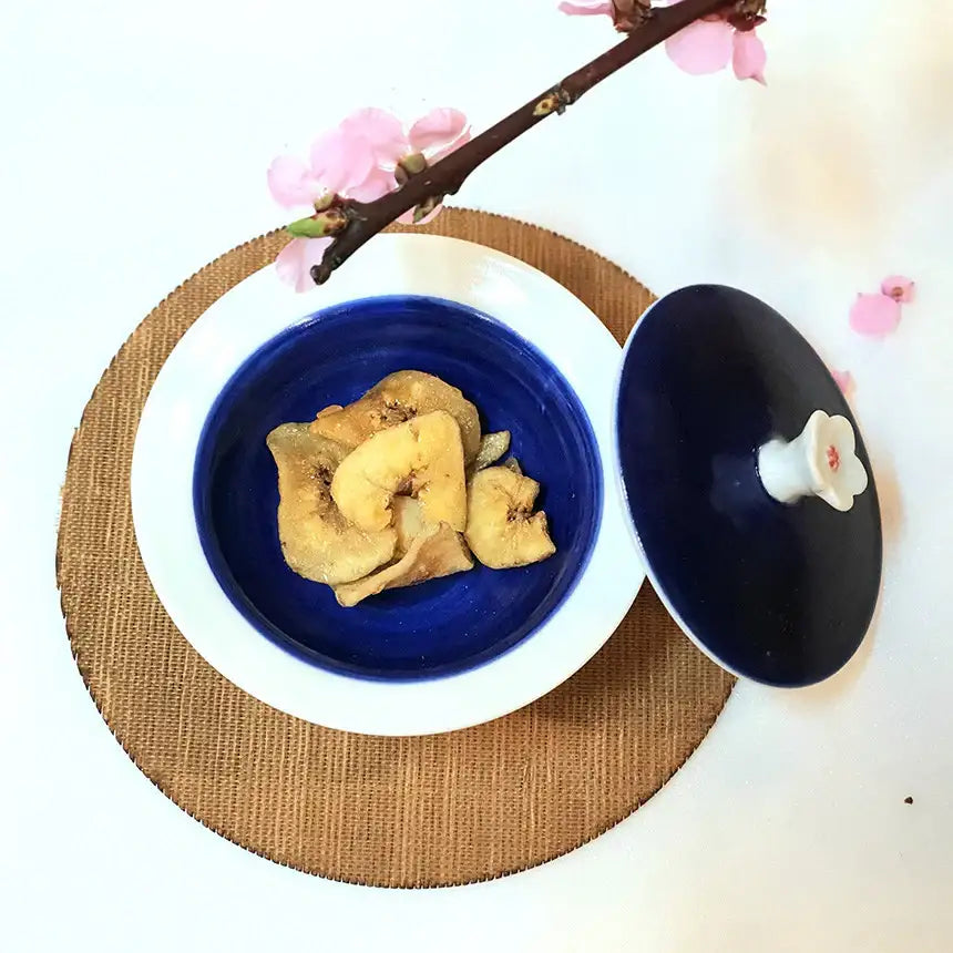 Bosan Pottery - Cobalt Porcelain Soy Sauce Bowl with Lid - Bosan Pottery - Home & Living, Accessories - Harumio