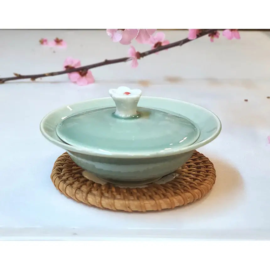 Bosan Pottery - Cobalt Porcelain Soy Sauce Bowl with Lid - Bosan Pottery - Home & Living, Accessories - Harumio