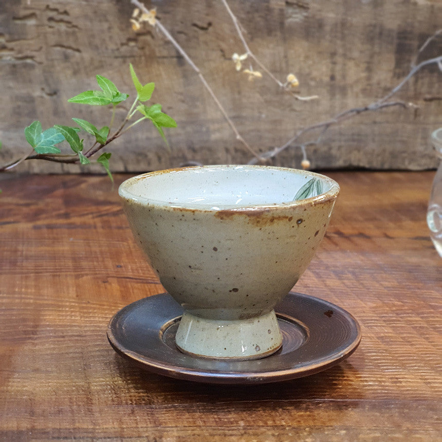 Bosan Pottery - Buncheong Dandelion Porcelain Tea Cup