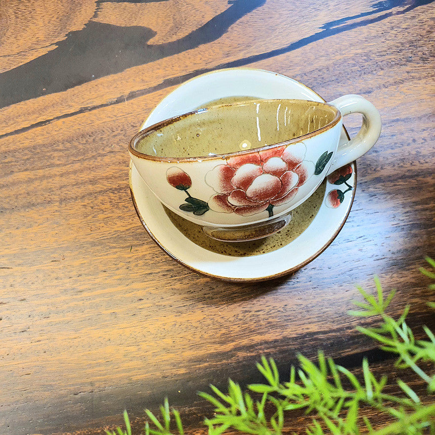 Bosan Pottery - Buncheong Mokdan Porcelain Cafe Latte Cup Set