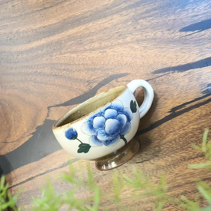 Bosan Pottery - Buncheong Mokdan Porcelain Tea Cup Set - Bosan Pottery - Home & Living, Accessories - Harumio