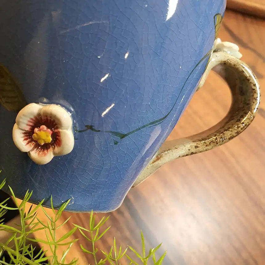 Bosan Pottery - Plum Blossom Porcelain Coffee Mug - Bosan Pottery - Home & Living, Accessories - Harumio
