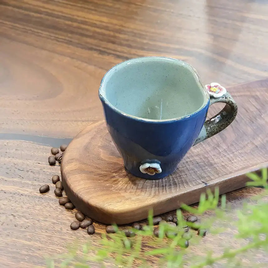 Bosan Pottery - Plum Blossom Porcelain Coffee Mug - Bosan Pottery - Home & Living, Accessories - Harumio