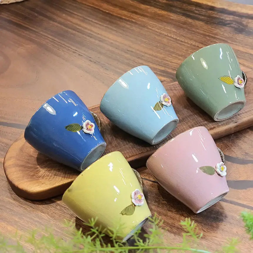 Bosan Pottery - Plum Blossom Porcelain Coffee Mug - Bosan Pottery - Home & Living, Accessories - Harumio