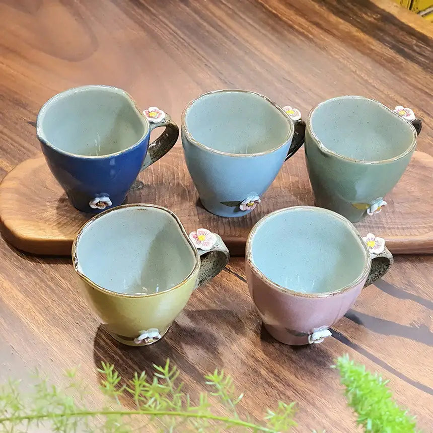 Bosan Pottery - Plum Blossom Porcelain Coffee Mug - Bosan Pottery - Home & Living, Accessories - Harumio
