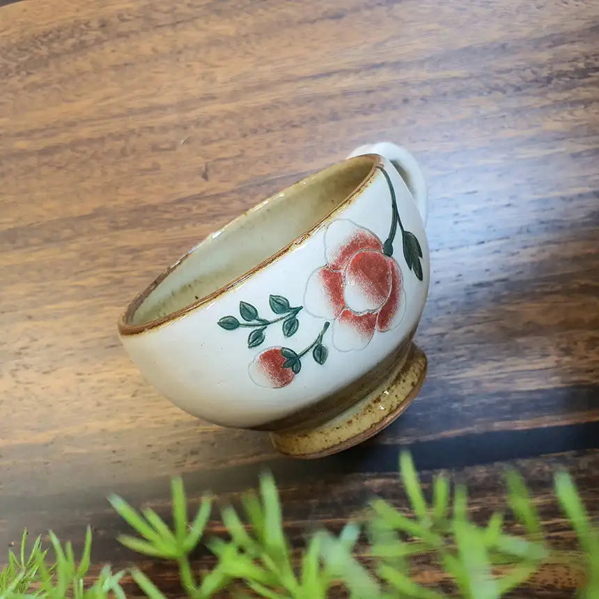 Bosan Pottery - Buncheong Mokdan Peak Porcelain Coffee Cup Set - Bosan Pottery - Home & Living, Accessories - Harumio