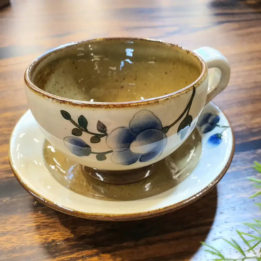 Bosan Pottery - Buncheong Mokdan Peak Porcelain Coffee Cup Set - Bosan Pottery - Home & Living, Accessories - Harumio