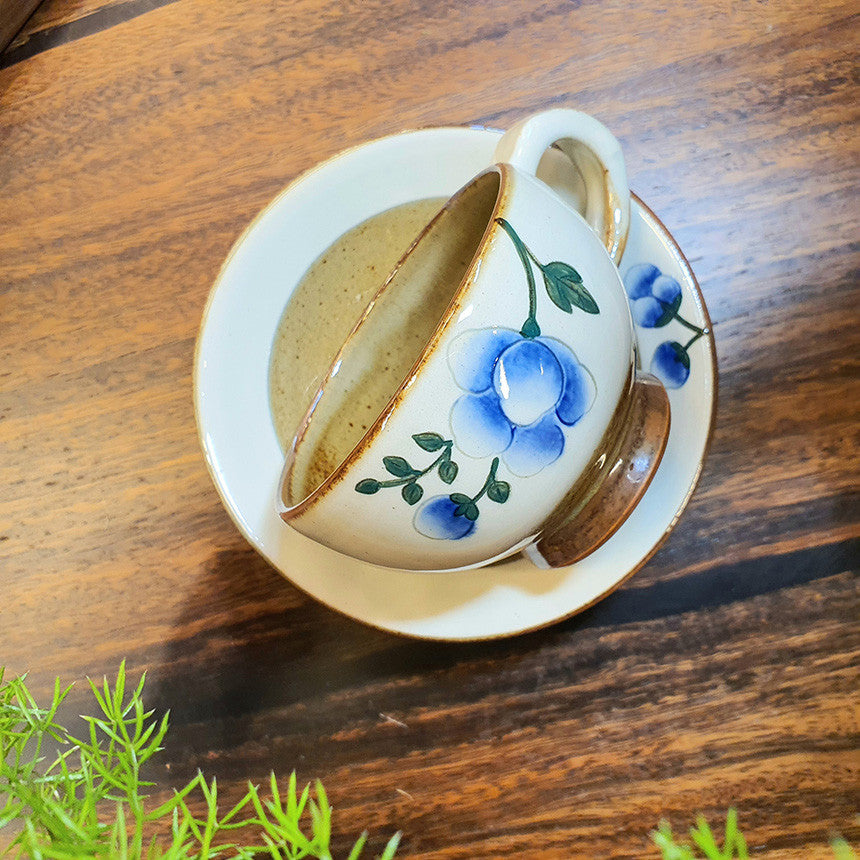 Bosan Pottery - Buncheong Mokdan Peak Porcelain Coffee Cup Set