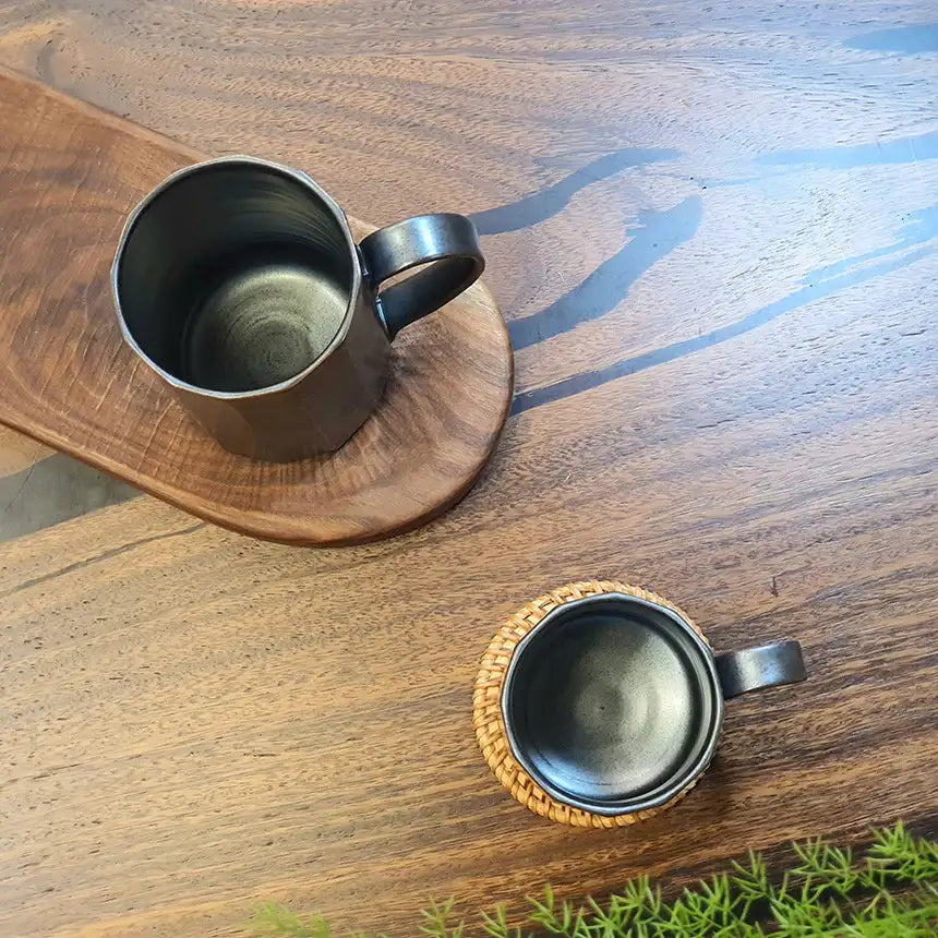 Bosan Pottery - Black Porcelain Premium Coffee Mug - Bosan Pottery - Home & Living, Accessories - Harumio