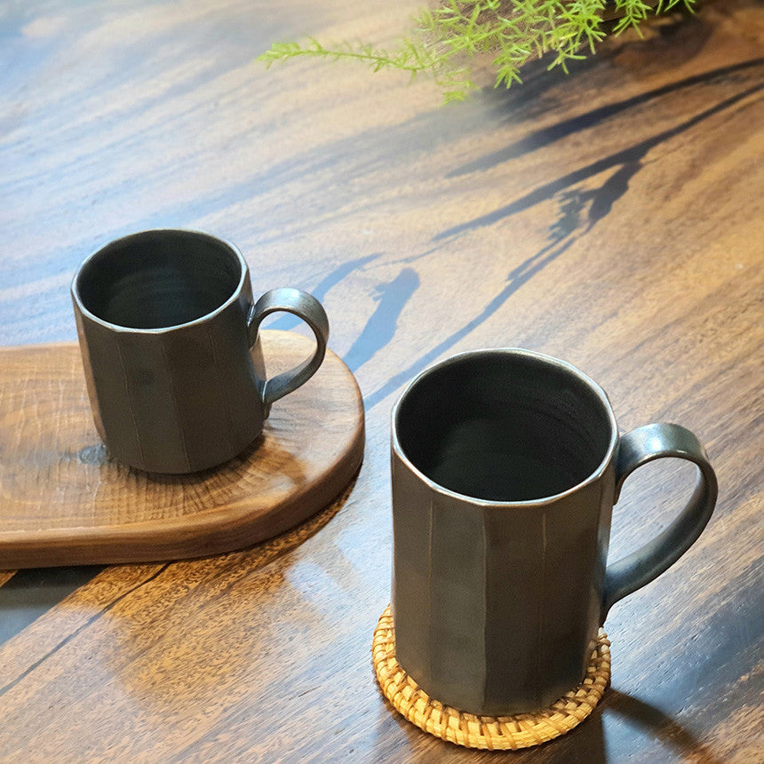 Bosan Pottery - Black Porcelain Premium Coffee Mug