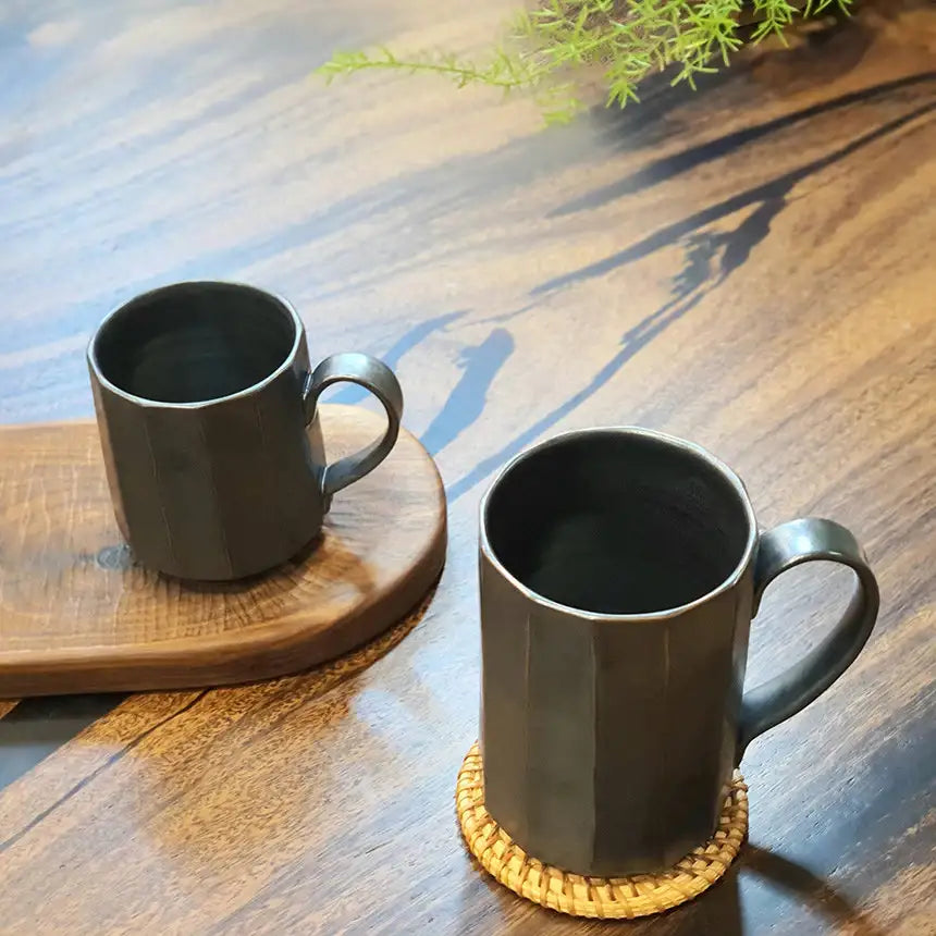 Bosan Pottery - Black Porcelain Premium Coffee Mug - Bosan Pottery - Home & Living, Accessories - Harumio