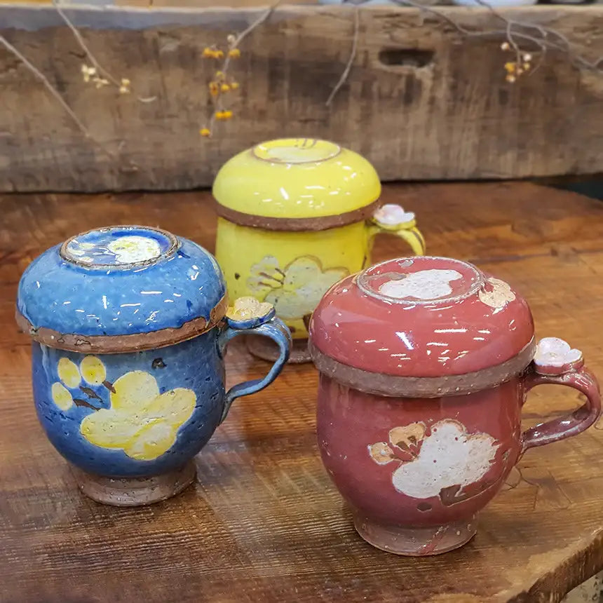 Bosan Pottery - Azalea Porcelain Strainer Mug with Lid Set - Bosan Pottery - Home & Living, Accessories - Harumio