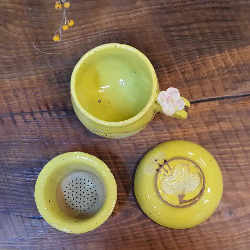 Bosan Pottery - Azalea Porcelain Strainer Mug with Lid Set - Bosan Pottery - Home & Living, Accessories - Harumio