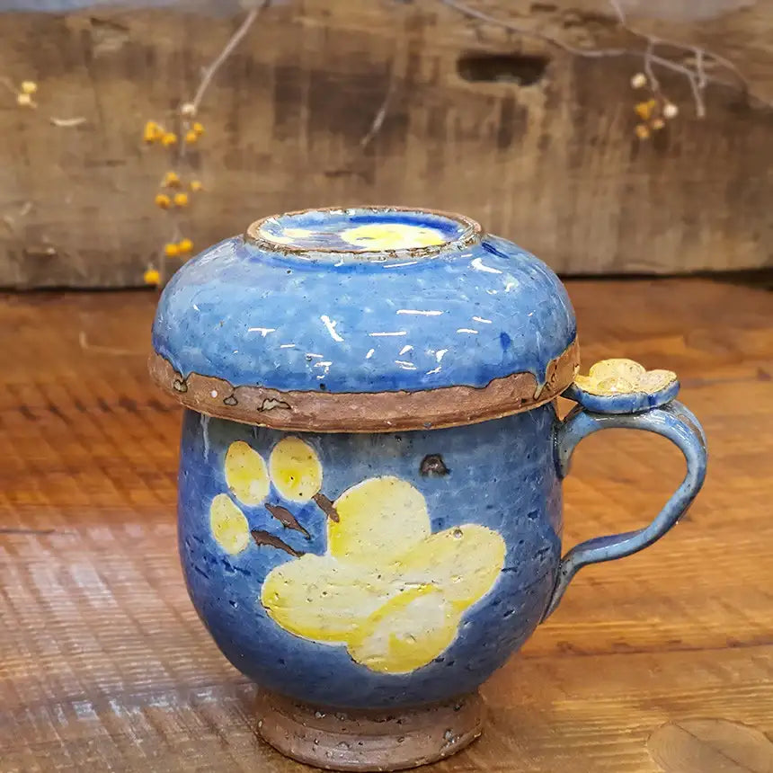 Bosan Pottery - Azalea Porcelain Strainer Mug with Lid Set