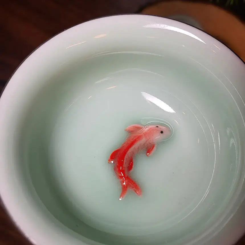 Bosan Pottery - Fish Porcelain Tea Cup - Bosan Pottery - Kitchenware - Harumio