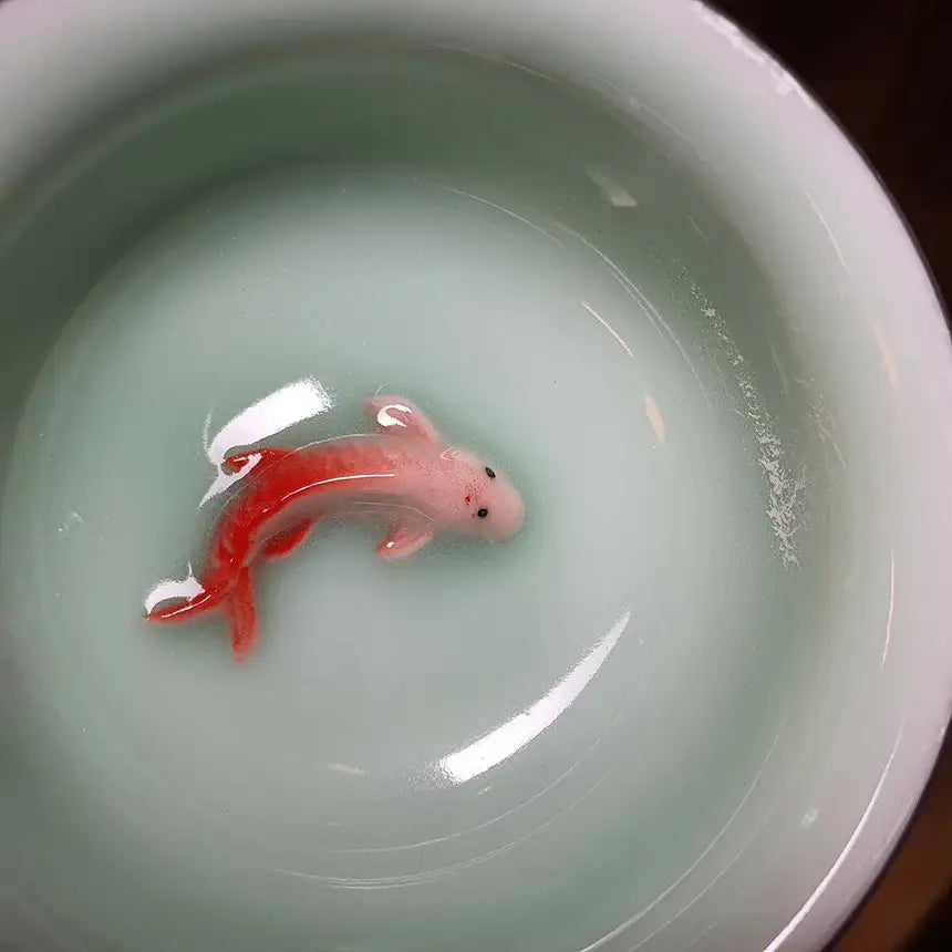 Bosan Pottery - Fish Porcelain Tea Cup - Bosan Pottery - Kitchenware - Harumio