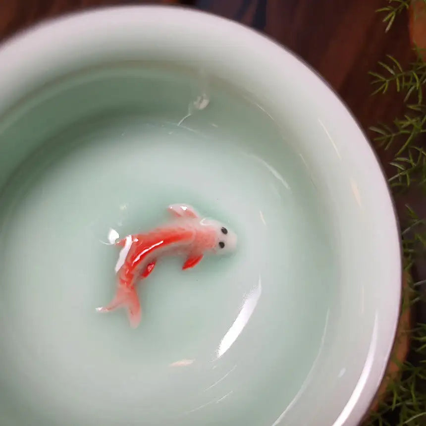 Bosan Pottery - Fish Porcelain Traditional Pu-er Tea Set - Bosan Pottery - Home & Living, Accessories - Harumio