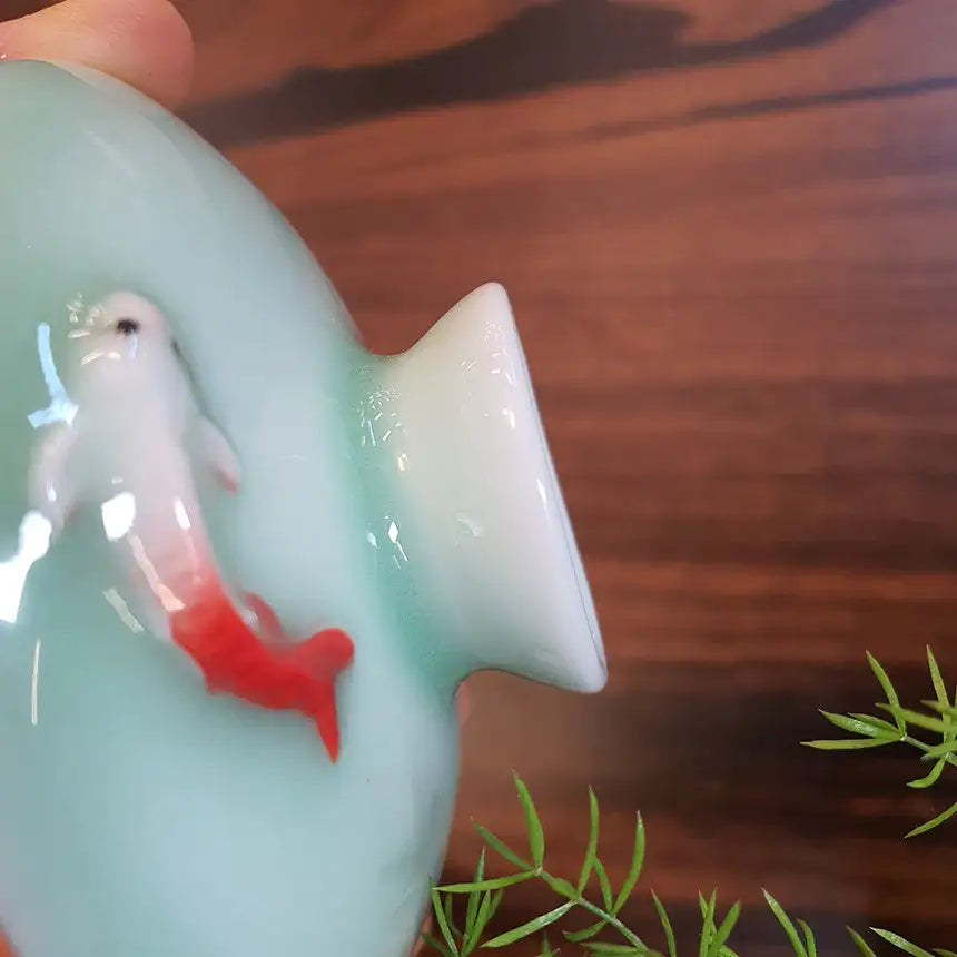 Bosan Pottery - Fish Porcelain Tea Cup Set - Bosan Pottery - Kitchenware - Harumio