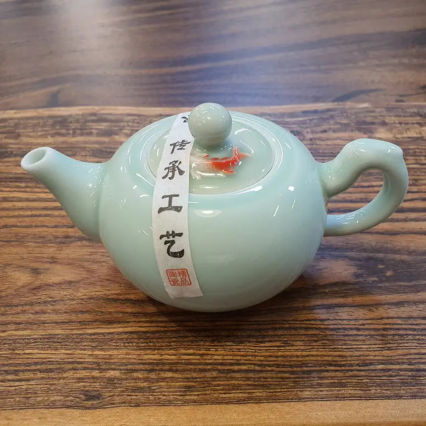 Bosan Pottery - Porcelain Fish Round Teapot - Bosan Pottery - Home & Living, Accessories - Harumio