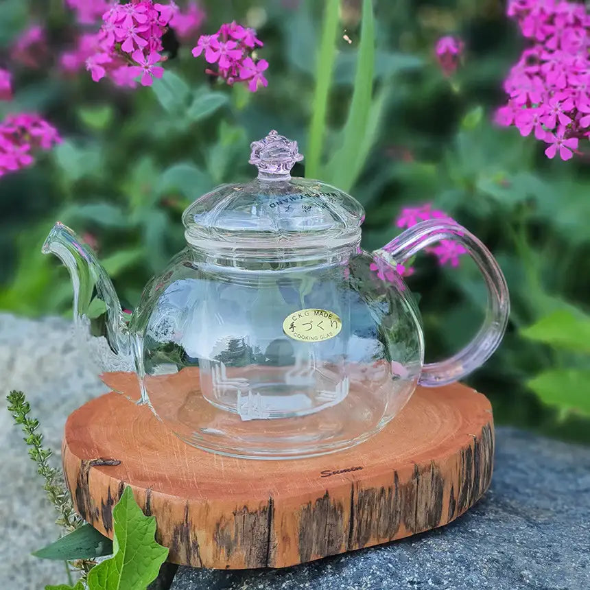 Bosan Pottery - Pink Rose Glass Round Teapot - Bosan Pottery - Home & Living, Accessories - Harumio