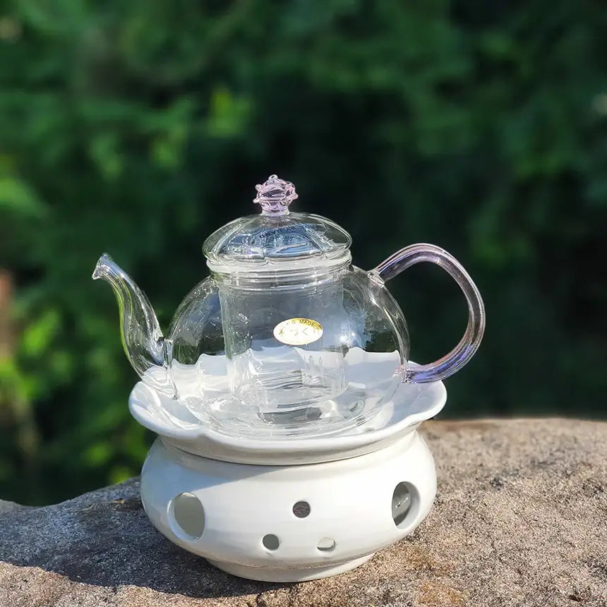 Bosan Pottery - Pink Rose Glass Round Teapot - Bosan Pottery - Home & Living, Accessories - Harumio