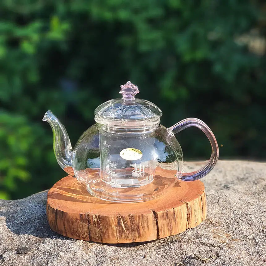 Bosan Pottery - Pink Rose Glass Round Teapot - Bosan Pottery - Home & Living, Accessories - Harumio