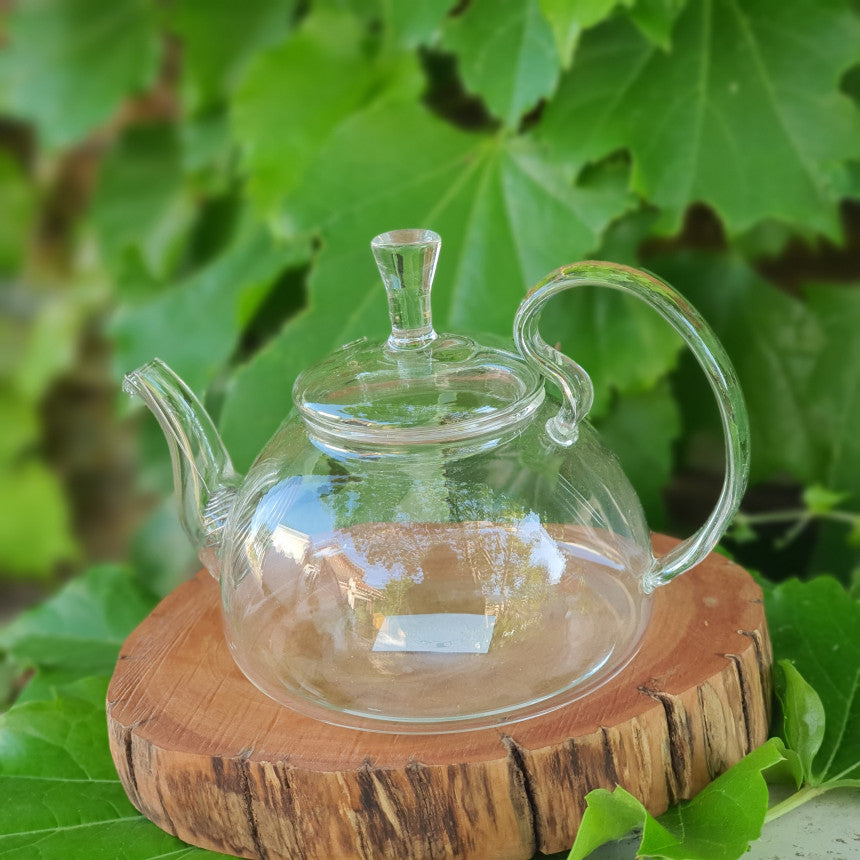 Bosan Pottery - Glass Tube Triangle Teapot with Stainless Steel Sieve