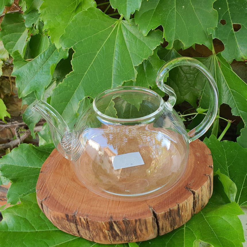 Bosan Pottery - Glass Tube Triangle Teapot with Stainless Steel Sieve