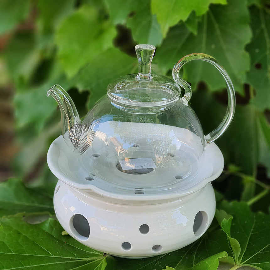 Bosan Pottery - Glass Tube Triangle Teapot with Stainless Steel Sieve