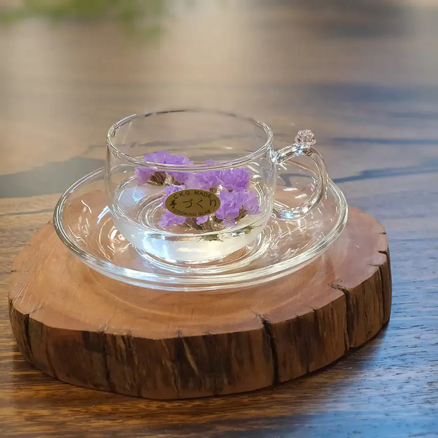 Bosan Pottery - Pink Rose Glass Tea Cup Set - Bosan Pottery - Home & Living, Accessories - Harumio
