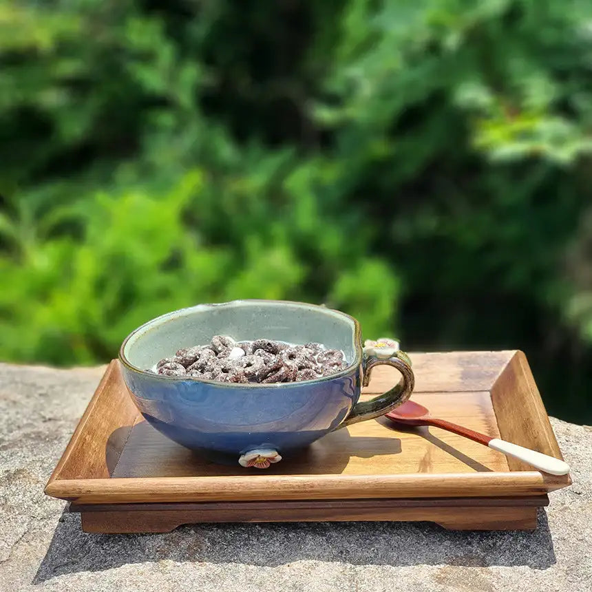 Bosan Pottery - Plum Blossom Porcelain Cereal Bowl - Bosan Pottery - Home & Living, Accessories - Harumio