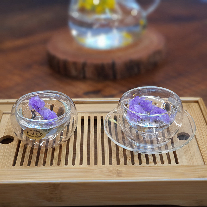 Bosan Pottery - Double Glass Cup Set With no Handle