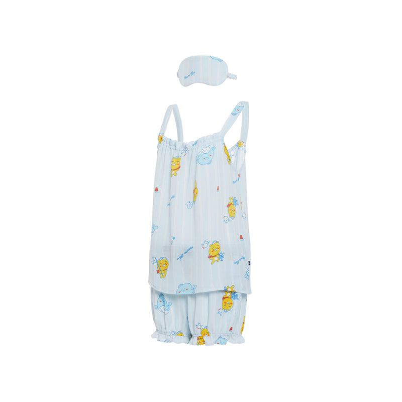 Kakao Friends - Marine Ryan Women Sleeveless Puffy Pajamas Set