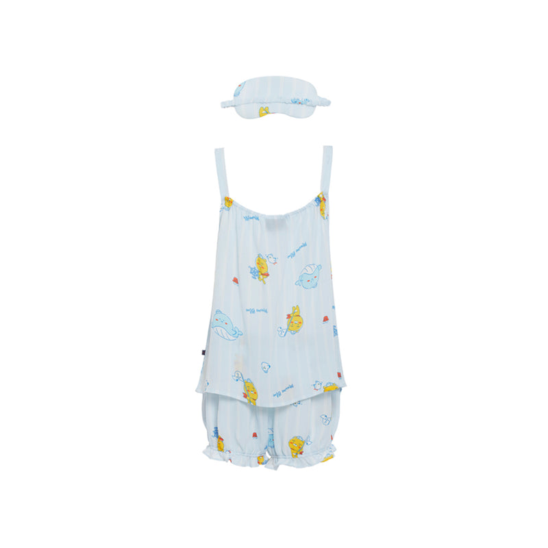 Kakao Friends - Marine Ryan Women Sleeveless Puffy Pajamas Set