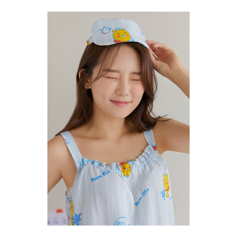 Kakao Friends - Marine Ryan Women Sleeveless Puffy Pajamas Set