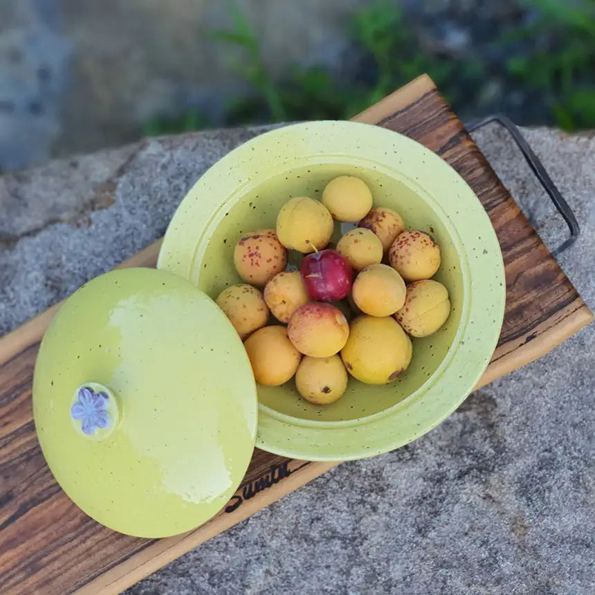 Bosan Pottery - Plum Blossom Porcelain Side Dish Bowl with Lid - Bosan Pottery - Home & Living, Accessories - Harumio