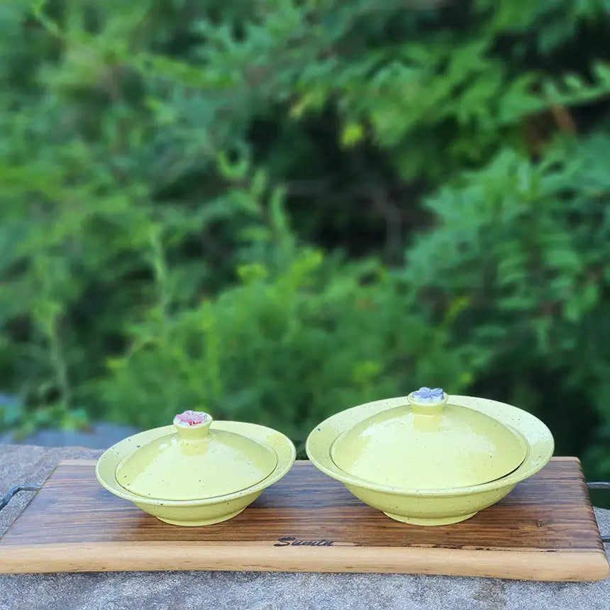 Bosan Pottery - Plum Blossom Porcelain Side Dish Bowl with Lid - Bosan Pottery - Home & Living, Accessories - Harumio
