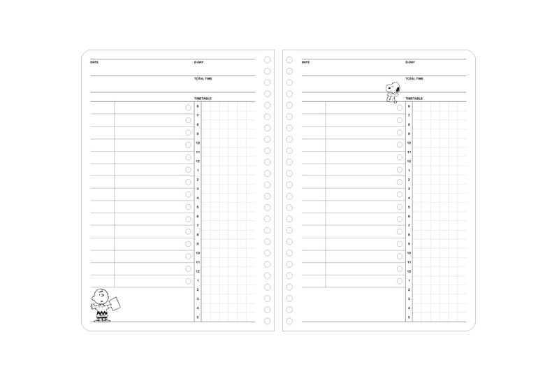 Peanuts x 10x10 - Study Planner